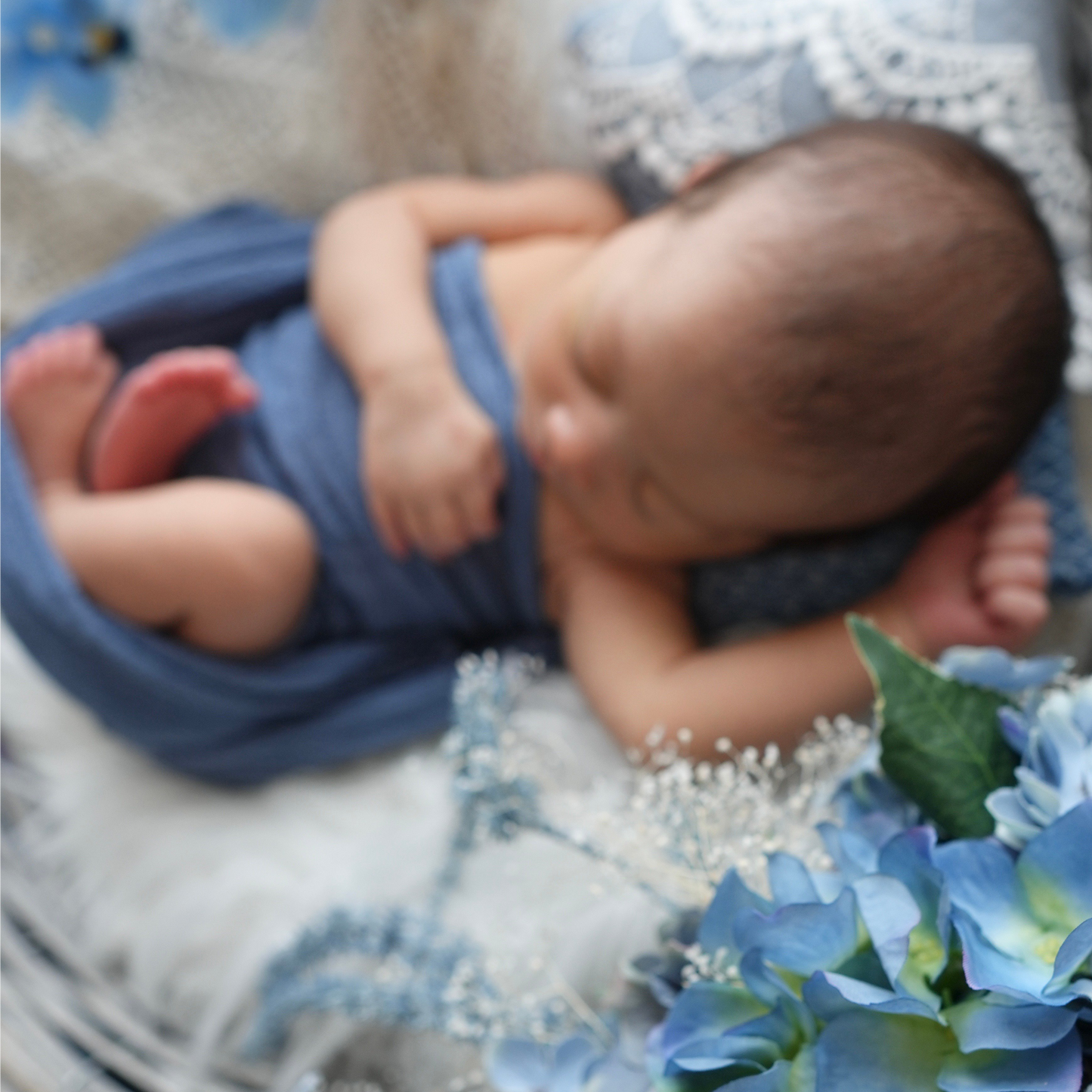 Blue Hydrangeaスワッグリースセット