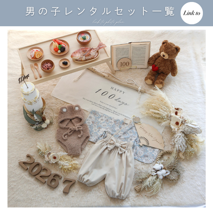 White Protea with Palm flowerスワッグリースセット