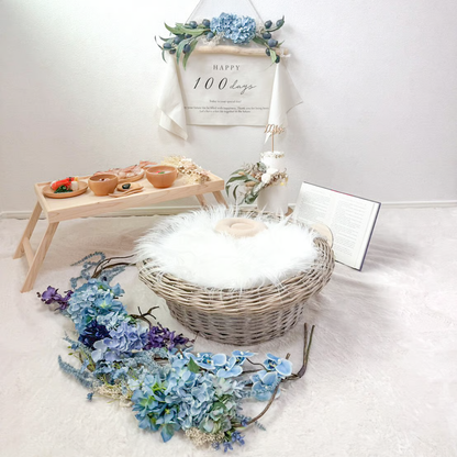 Blue Hydrangeaスワッグリースセット