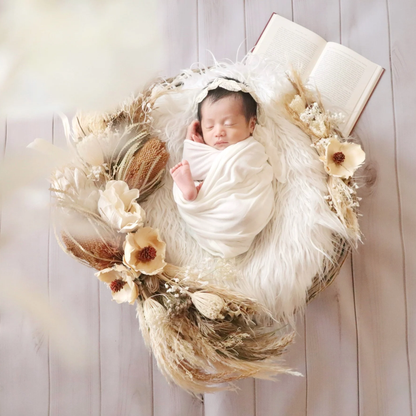 Banksia WhiteGreengrayishスワッグリースセット